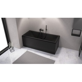CLEO Bain rectangulaire 180x90x48cm, Noir Matt