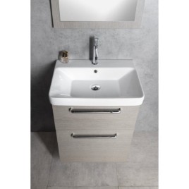 THEIA 2 Drawer Vanity Unité 56,4x70x44,2cm, argent Alabama