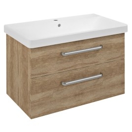 THEIA 2 Drawer Vanity Unité 75,6x50x44,2cm, chêne Alabama