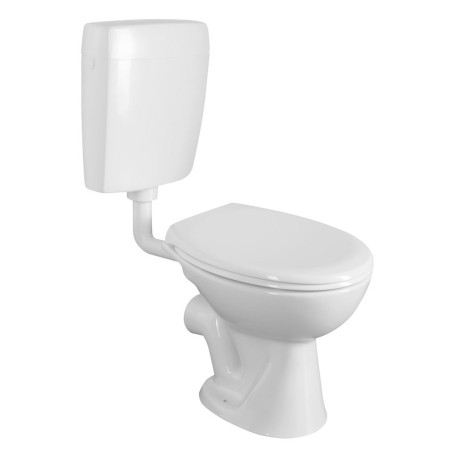 Fermer Toilettes jumelées, Bouton double flûte 4,5/6l, blanc
