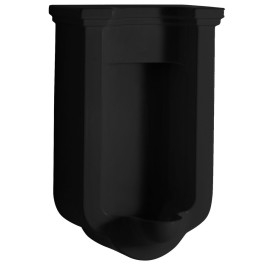 WALDORF Retour Inlet Urinal 44x72cm incl Trap et Fixations, noir mat