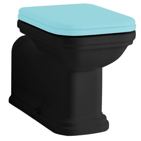 WALDORF WC Pan 37x65cm, S-trap/P-trap, noir mat