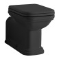 WALDORF WC Pan 37x65cm, S-trap/P-trap, noir mat