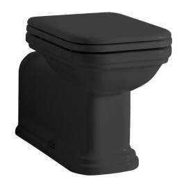 WALDORF WC Pan 37x65cm, S-trap/P-trap, noir mat