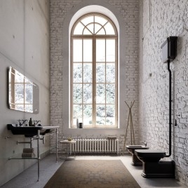 WALDORF Cisterne toilette de haut niveau, tapis noir