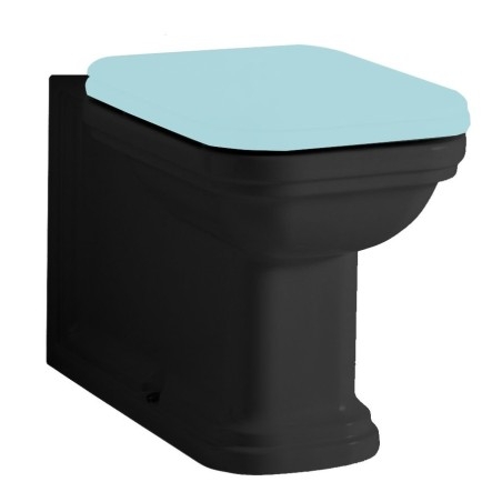 WALDORF WC Pan 40x68cm, S-trap/P-trap, noir mat