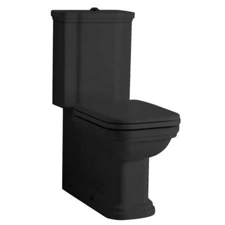 WALDORF WC Pan 40x68cm, S-trap/P-trap, noir mat