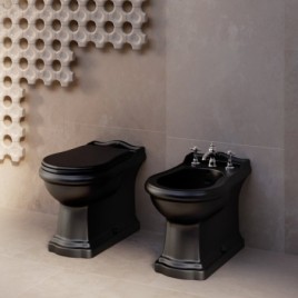 RETRO Bidet 39x61cm, noir mat