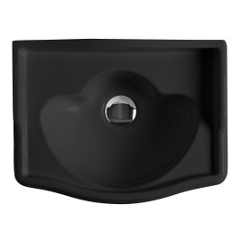 RETRO Lave-vaisselle en céramique 41x30cm (sans robinet/retour), mat noir