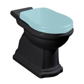 Salle de bains 38,5x72cm, S-trap, mat noir