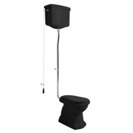 Salle de toilettes RETRO 38,5x59cm, P-trap, noir mat