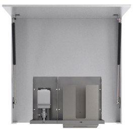 Armoire miroir ESSENTIA 700 mm avec distributeur automatique de savon et distributeur de serviettes de papier