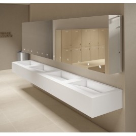 BASIC armoire à miroir 1000 mm avec distributeur automatique de savon et séchoir à main