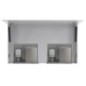 Armoire miroir BASIC 1200 mm avec deux distributeurs automatiques de savon et deux séchoirs à main