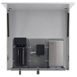 Armoire miroir VELOX 1000 mm avec distributeur automatique de savon, robinet et séchoir à main