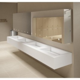 Armoire miroir VELOX 1000 mm avec distributeur automatique de savon, robinet et séchoir à main
