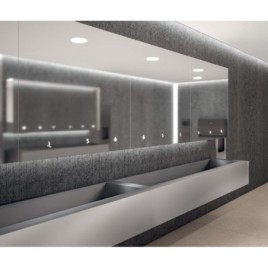 Armoire miroir VELOX 1000 mm avec distributeur automatique de savon, robinet et séchoir à main