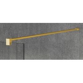 VARIO GOLD MATT Panneau en verre de douche de 1 pièce, verre fumé, 1100 mm