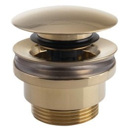 Nettoyage de lavabo 5/4", (H) 5-55mm, silencieux, grand bouchon/or