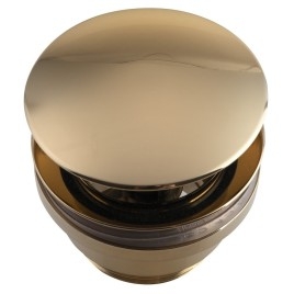 Nettoyage de lavabo 5/4", (H) 5-55mm, silencieux, grand bouchon/or