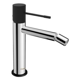 SOLARIS Bidet Mixer Tap sans Pop Up Waste, chrome/noir mat