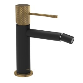 SOLARIS Bidet Mixer Tap sans Pop Up Waste, noir/or mat