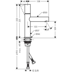 Axor Uno - Mitigeur de lavabo 110, nickel brossé 45002820