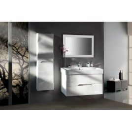 Salle de bain MEDIENA 100, blanc mat/blanc mat