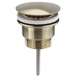 Free flow Washbasin Waste 5/4", big plug, (H)10-55mm, gold mat