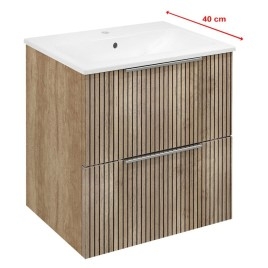 CIRASA Vanity Unit 48x54x39cm, chêne Alabama strip
