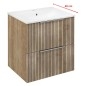 CIRASA Vanity Unit 48x54x39cm, chêne Alabama strip