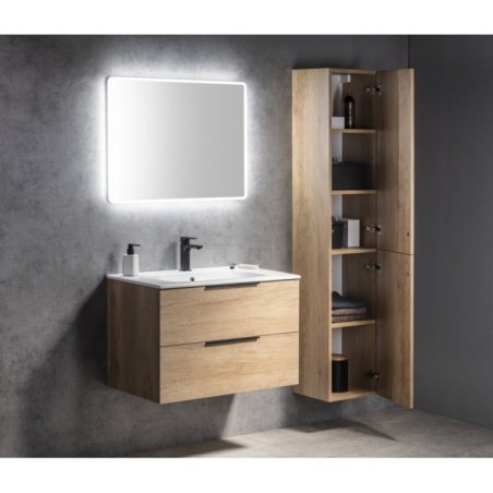 ESPACE Unité de rangement 35x172x32cm, 2x porte, gauche/droite / chêne Alabama bande