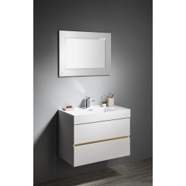 Salle de bain ODETTA 85, blanc/or mat