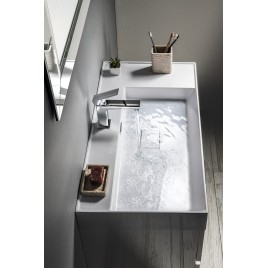 Salle de bain ODETTA 85, blanc/or mat