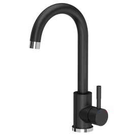 Robinet de cuisine, granit noir