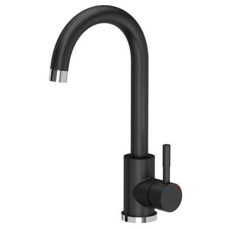 Robinet de cuisine, granit noir
