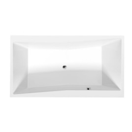 QUEST Bain rectangulaire 180x100x49cm, Matelas blanc