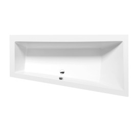 ANDRA R Asymmetric Bath 170x90x45cm, White Matt