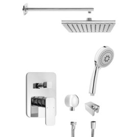 FACTOR Douche en béton Set avec un seul levier Mixer Tap, 2 Outlets, Chrome