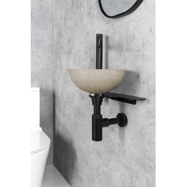 TETRIS Cloakroom Basin Holder, for Deck-Mounted Tap, black mat