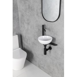 TETRIS Cloakroom Basin Holder, for Deck-Mounted Tap, black mat