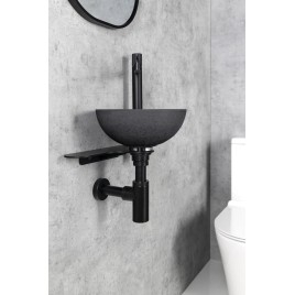 TETRIS Cloakroom Basin Holder, for Deck-Mounted Tap, black mat