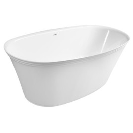 FLORINA Cast Marble Bain de qualité 170x80x61cm, Blanc