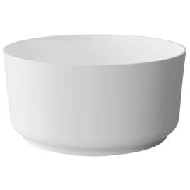 ESTATIS Cast Marble Freestanding Bath ø110x51cm, Blanc mat