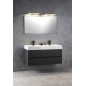 ODETTA Vanity Unité 118x50x43,5cm, mat anthracite