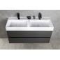 ODETTA Vanity Unité 118x50x43,5cm, mat anthracite