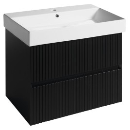 FILENA Vanity Unit 67x51,5x43cm, bande mate noire