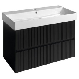 FILENA Vanity Unit 82x51,5x43cm, bande mate noire