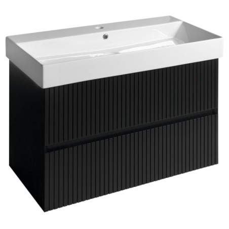 FILENA Vanity Unit 82x51,5x43cm, bande mate noire