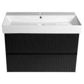 FILENA Vanity Unit 82x51,5x43cm, bande mate noire